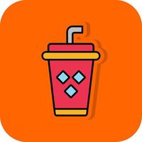 jugo lleno naranja antecedentes icono vector