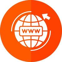 Website Glyph Red Circle Icon vector