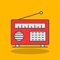 Radio Filled Shadow Icon vector