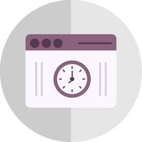 reloj plano escala icono vector