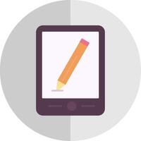 Drawing Tablet Flat Scale Icon vector