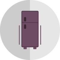 refrigerador plano escala icono vector