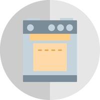 Electric Stove Flat Scale Icon vector