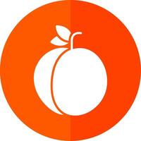 Peach Glyph Red Circle Icon vector