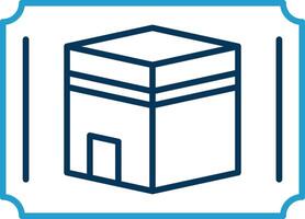 Decoration Line Blue Two Color Icon vector