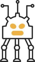 Robotics Skined Filled Icon vector