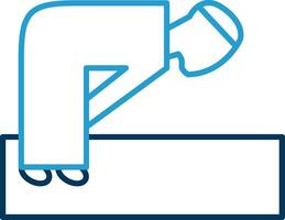 Ruku Line Blue Two Color Icon vector