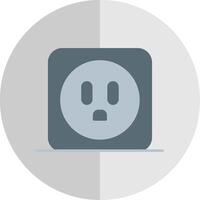 Power Socket Flat Scale Icon vector