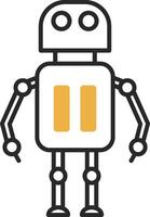 Robot Skined Filled Icon vector