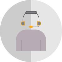 Headset Flat Scale Icon vector