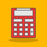 Calculator Filled Shadow Icon vector