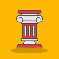 Pillar Filled Shadow Icon vector