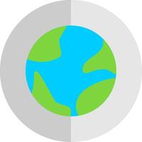 Earth Globe Flat Scale Icon vector