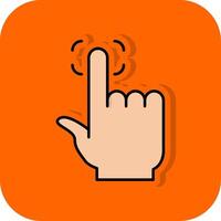 Finger Print Filled Orange background Icon vector