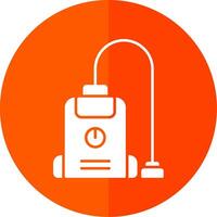 Vacuum Cleaner Glyph Red Circle Icon vector