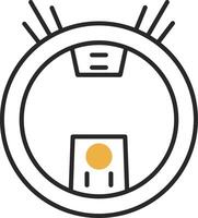 Robot Vacuum Skined Filled Icon vector