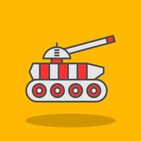 Tank Filled Shadow Icon vector