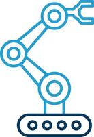 Robotics Line Blue Two Color Icon vector