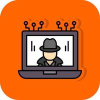 Fraud Filled Orange background Icon vector