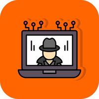 fraude lleno naranja antecedentes icono vector