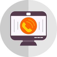 Phone Call Flat Scale Icon vector