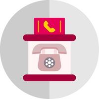 Telephone Booth Flat Scale Icon vector