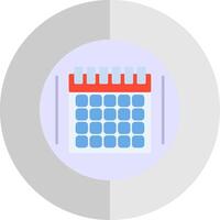 Calendar Flat Scale Icon vector