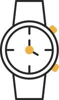 Watch Skined Filled Icon vector