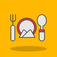 Cutlery Filled Shadow Icon vector