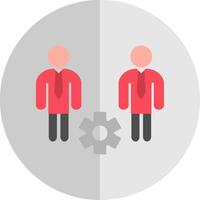 Business People Flat Scale Icon vector