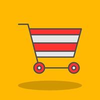 Cart Filled Shadow Icon vector