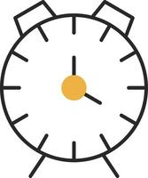 Alarm Clock Skined Filled Icon vector