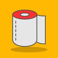 Toilet Roll Filled Shadow Icon vector