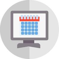 Calendar Flat Scale Icon vector