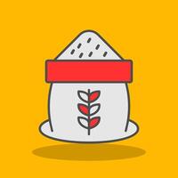 Grain Filled Shadow Icon vector