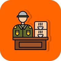 Canteen Filled Orange background Icon vector