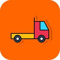 Lorry Filled Orange background Icon vector