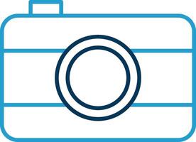 Old Came Line Blue Two Color Icon vector