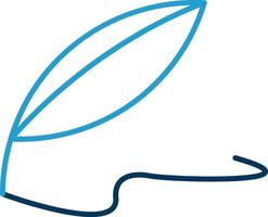 Quill Line Blue Two Color Icon vector