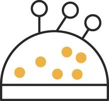Pin Cushion Skined Filled Icon vector