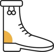 Rain Boots Skined Filled Icon vector