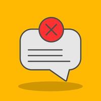 No Message Filled Shadow Icon vector