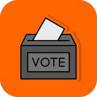 votación cabina lleno naranja antecedentes icono vector