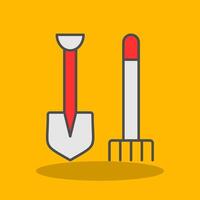 Pitchfork Filled Shadow Icon vector