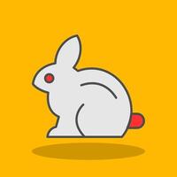 Rabbit Filled Shadow Icon vector