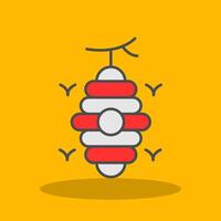 Beehive Filled Shadow Icon vector