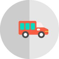 Delivery Truck Flat Scale Icon vector