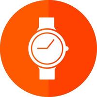 Casual Watch Glyph Red Circle Icon vector