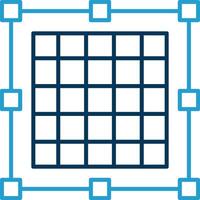 Grid Line Blue Two Color Icon vector
