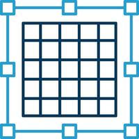 Grid Line Blue Two Color Icon vector